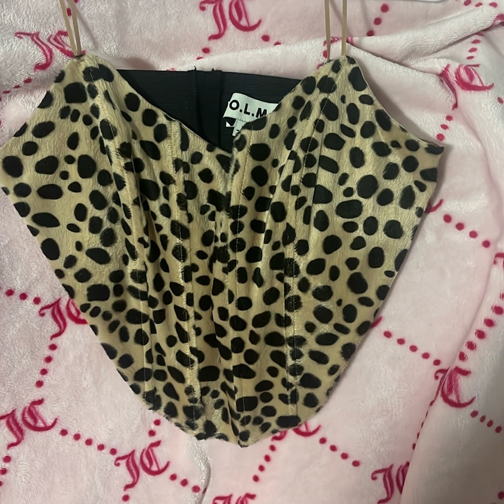 Cheetah / leopard crop top corset #fashion